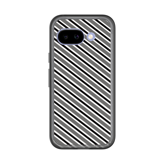 スリムプロテクションプレミアムケース［ Small Stripe - Gray × Black ］