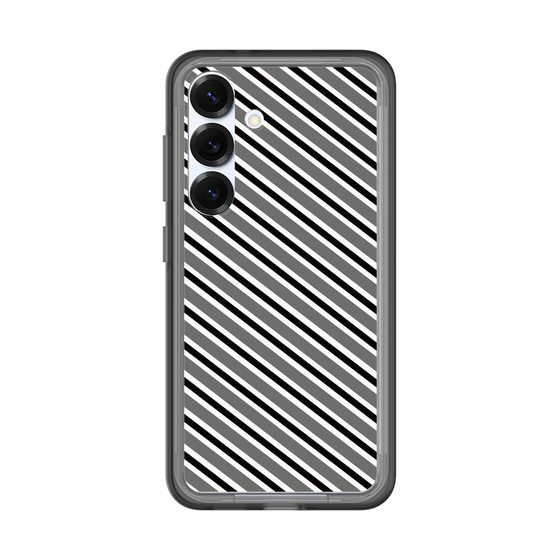 スリムプロテクションプレミアムケース［ Small Stripe - Gray × Black ］