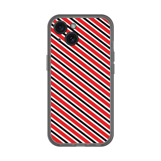 分離ケース［ Small Stripe - Red × Black ］