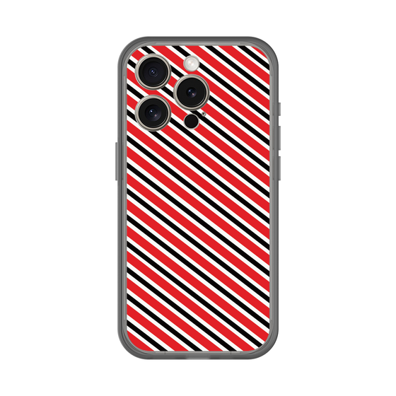 分離ケース［ Small Stripe - Red × Black ］