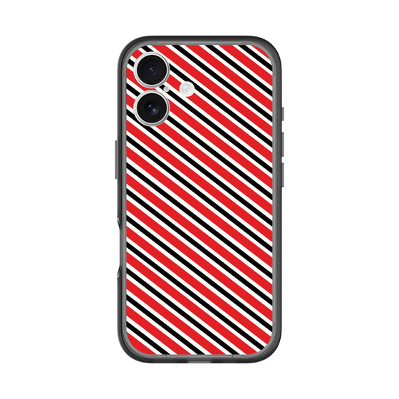 分離ケース［ Small Stripe - Red × Black ］