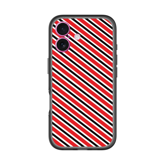 分離ケース［ Small Stripe - Red × Black ］