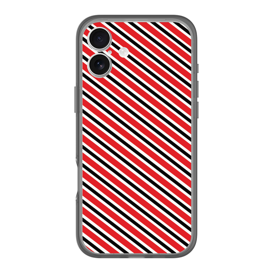 分離ケース［ Small Stripe - Red × Black ］