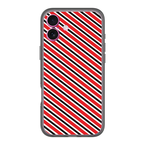 分離ケース［ Small Stripe - Red × Black ］