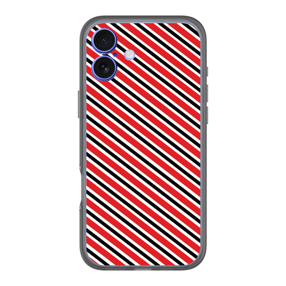 分離ケース［ Small Stripe - Red × Black ］