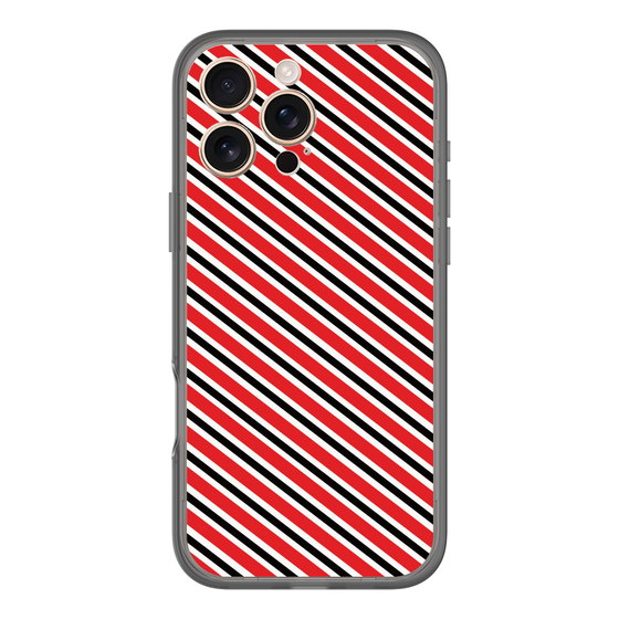 分離ケース［ Small Stripe - Red × Black ］