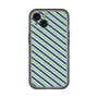 スリムプロテクションプレミアムケース［ Small Stripe - Navy × Green ］