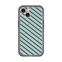 スリムプロテクションプレミアムケース［ Small Stripe - Navy × Green ］