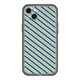 スリムプロテクションプレミアムケース［ Small Stripe - Navy × Green ］
