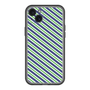 スリムプロテクションプレミアムケース［ Small Stripe - Navy × Green ］