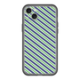 スリムプロテクションプレミアムケース［ Small Stripe - Navy × Green ］