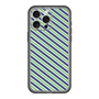 スリムプロテクションプレミアムケース［ Small Stripe - Navy × Green ］