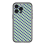 スリムプロテクションプレミアムケース［ Small Stripe - Navy × Green ］
