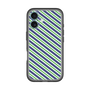 スリムプロテクションプレミアムケース［ Small Stripe - Navy × Green ］