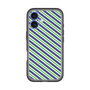 スリムプロテクションプレミアムケース［ Small Stripe - Navy × Green ］