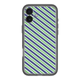 スリムプロテクションプレミアムケース［ Small Stripe - Navy × Green ］