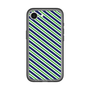 スリムプロテクションプレミアムケース［ Small Stripe - Navy × Green ］