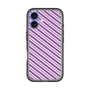 スリムプロテクションプレミアムケース［ Small Stripe - Purple × Pink ］