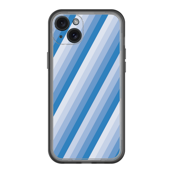 スリムプロテクションプレミアムケース［ Middle Stripe - Blue ］