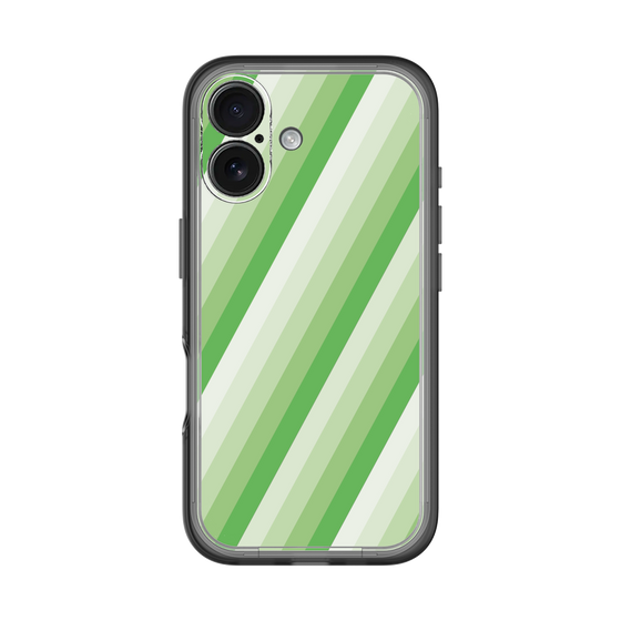 スリムプロテクションプレミアムケース［ Middle Stripe - Green ］