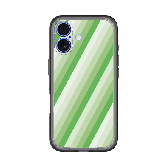 スリムプロテクションプレミアムケース［ Middle Stripe - Green ］