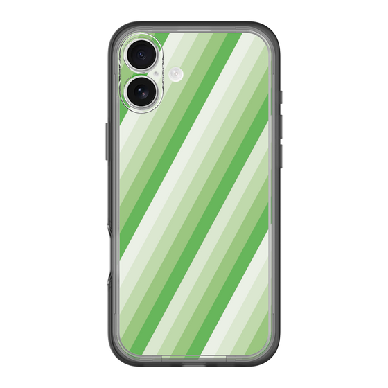 スリムプロテクションプレミアムケース［ Middle Stripe - Green ］