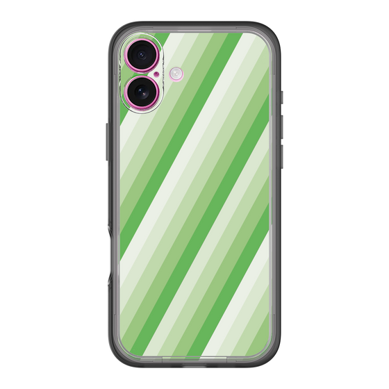 スリムプロテクションプレミアムケース［ Middle Stripe - Green ］