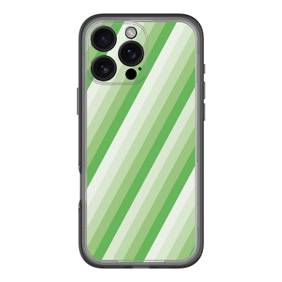 スリムプロテクションプレミアムケース［ Middle Stripe - Green ］