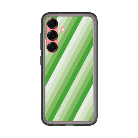 スリムプロテクションプレミアムケース［ Middle Stripe - Green ］