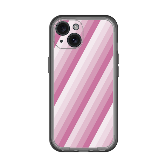 スリムプロテクションプレミアムケース［ Middle Stripe - Pink ］