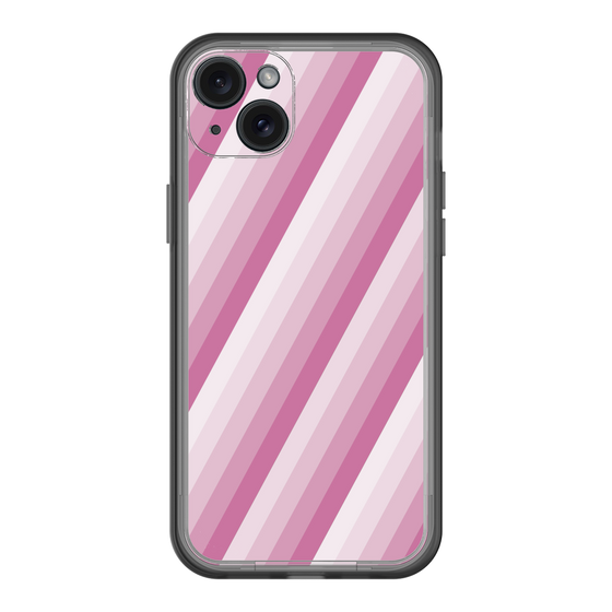 スリムプロテクションプレミアムケース［ Middle Stripe - Pink ］