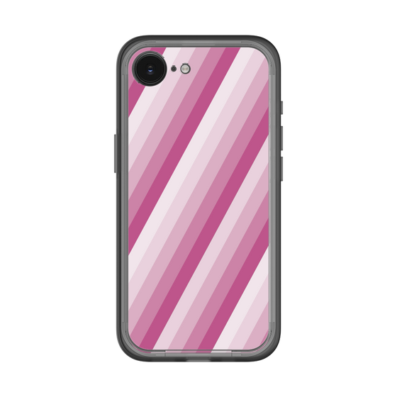 スリムプロテクションプレミアムケース［ Middle Stripe - Pink ］