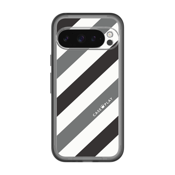 スリムプロテクションプレミアムケース［ Big Stripe - Black × Gray ］