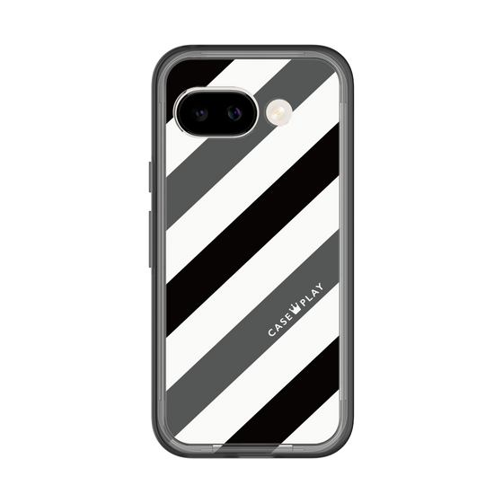 スリムプロテクションプレミアムケース［ Big Stripe - Black × Gray ］