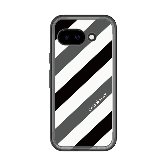 スリムプロテクションプレミアムケース［ Big Stripe - Black × Gray ］