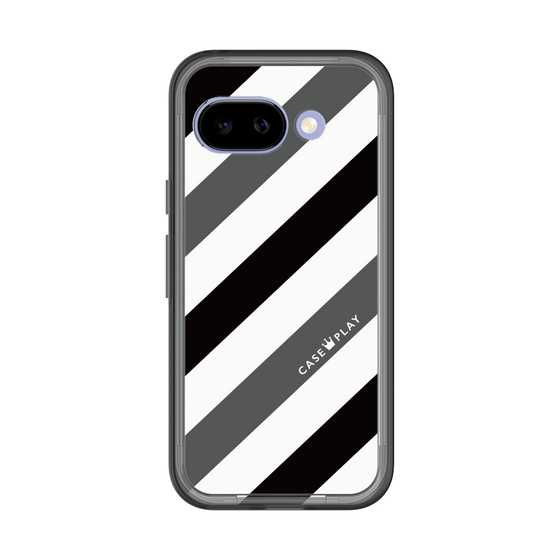スリムプロテクションプレミアムケース［ Big Stripe - Black × Gray ］