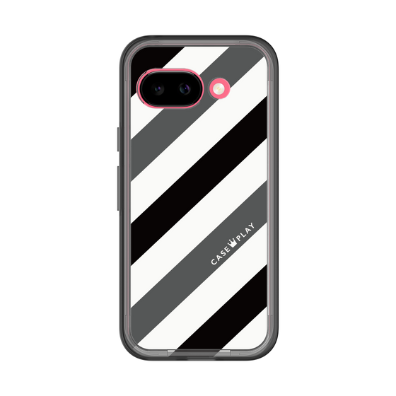 スリムプロテクションプレミアムケース［ Big Stripe - Black × Gray ］