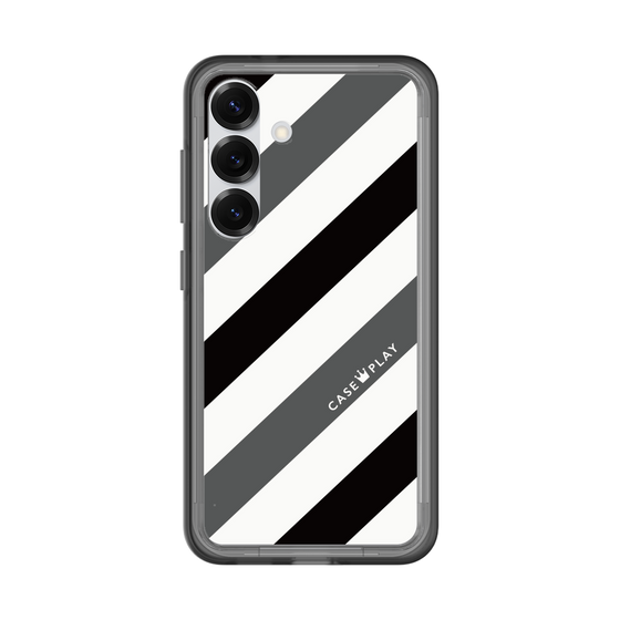 スリムプロテクションプレミアムケース［ Big Stripe - Black × Gray ］