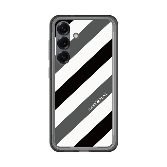 スリムプロテクションプレミアムケース［ Big Stripe - Black × Gray ］