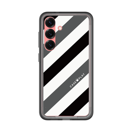 スリムプロテクションプレミアムケース［ Big Stripe - Black × Gray ］