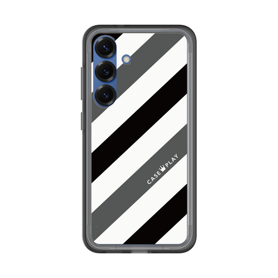 スリムプロテクションプレミアムケース［ Big Stripe - Black × Gray ］