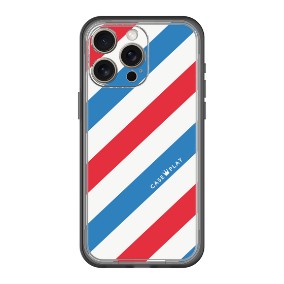 スリムプロテクションプレミアムケース［ Big Stripe - Red × Blue ］