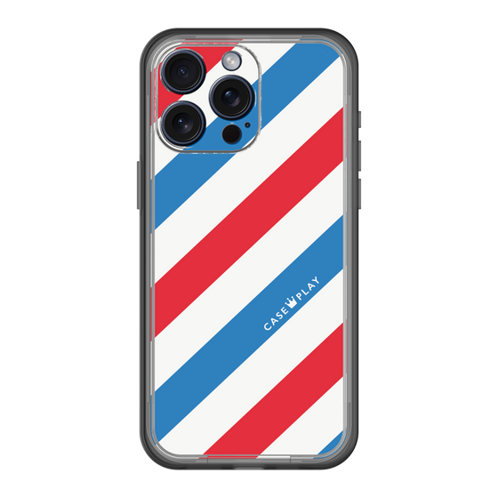 スリムプロテクションプレミアムケース［ Big Stripe - Red × Blue ］
