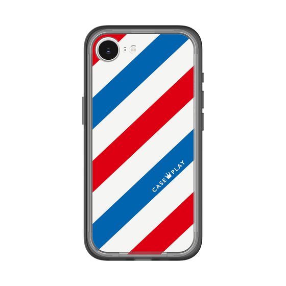 スリムプロテクションプレミアムケース［ Big Stripe - Red × Blue ］