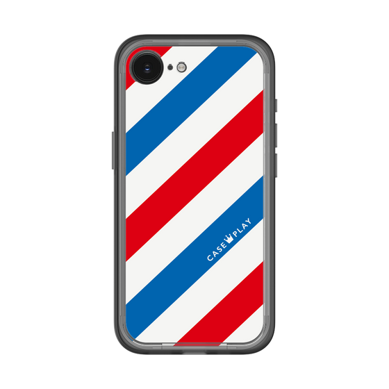 スリムプロテクションプレミアムケース［ Big Stripe - Red × Blue ］