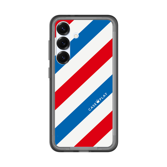 スリムプロテクションプレミアムケース［ Big Stripe - Red × Blue ］