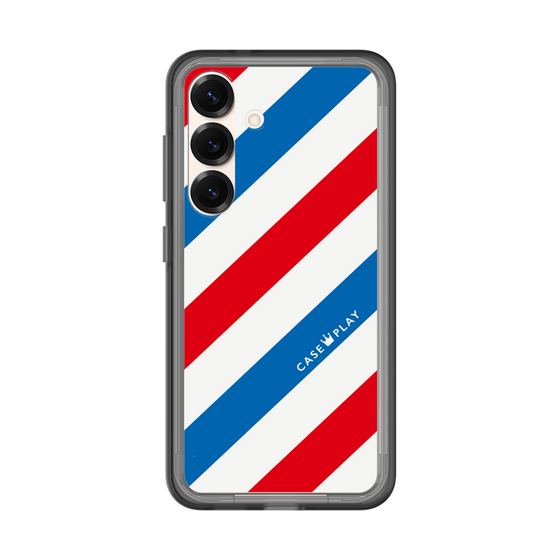 スリムプロテクションプレミアムケース［ Big Stripe - Red × Blue ］