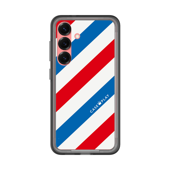 スリムプロテクションプレミアムケース［ Big Stripe - Red × Blue ］