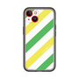 スリムプロテクションプレミアムケース［ Big Stripe - Green × Yellow ］