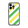 スリムプロテクションプレミアムケース［ Big Stripe - Green × Yellow ］